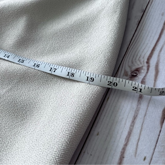 J Crew Sleeveless Cream Sheath Dress with Faux Leather Detail size 6 - Picture 11 of 14